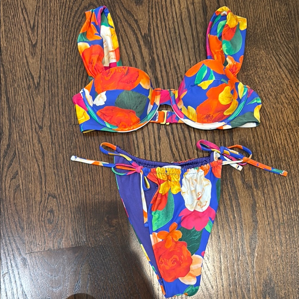 WeWoreWhat Floral Bikini - purple and flowers